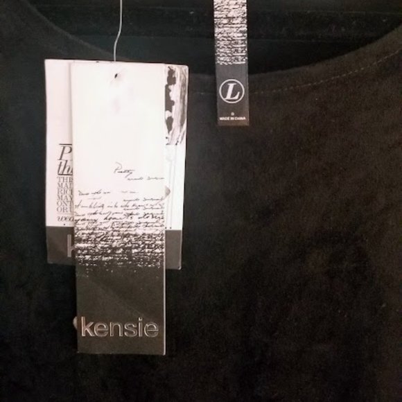 NWT | Stylish | Faux Suede | Black | Fringe Bottom | Sleeveless | Size: L - Picture 6 of 16